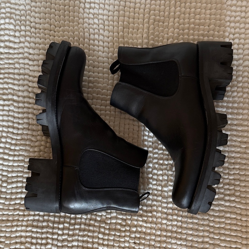 Prada Black Chunky Chelsea Boots